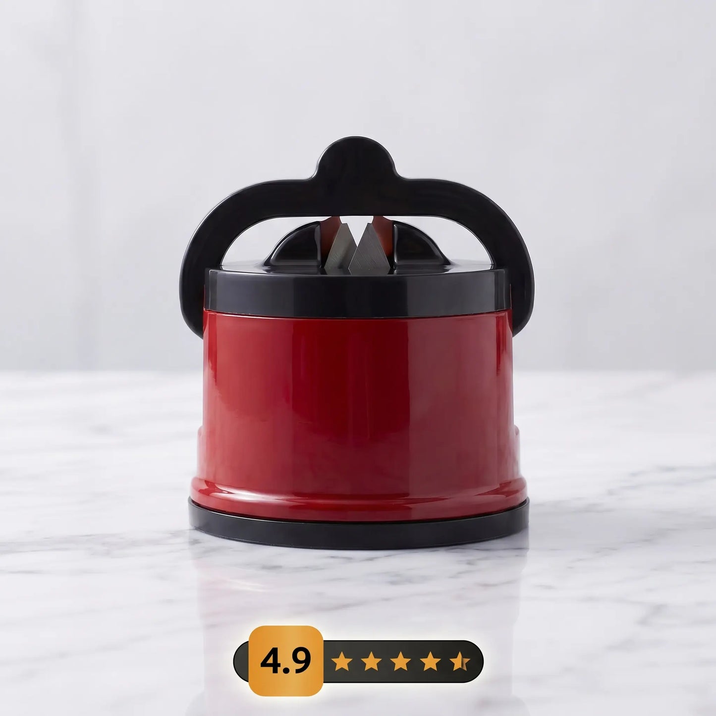 "Afilador de cuchillos Corsario Suction-Grip™ color rojo con base ventosa"
